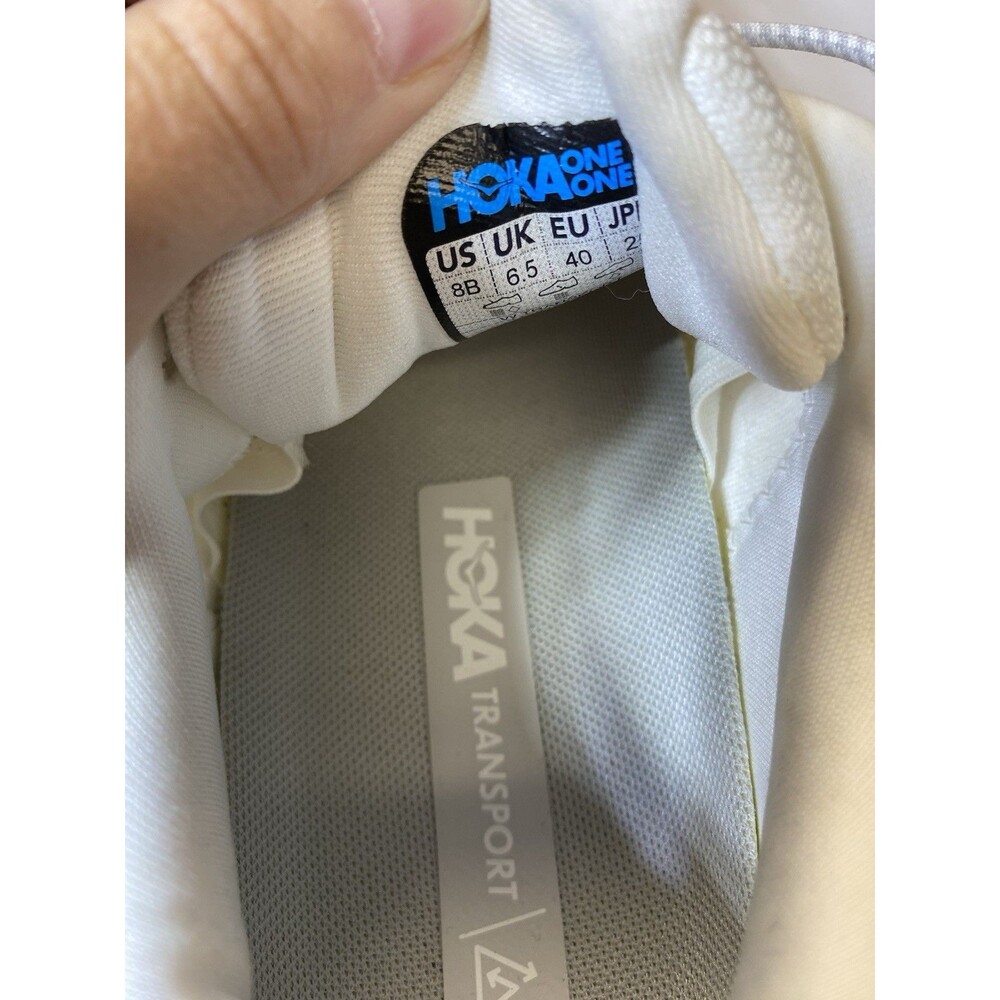 Hoka Transport Women Shoe Sz 8B Wide Casual Lifestyle Walk Gym Eggnog 1164371 - Picture 4 of 6
